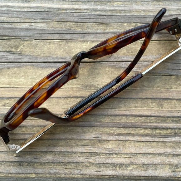 Daisy Fuentes Women Eyeglasses/Sunglasses Frame Brown/Gold Tone Glasses Frame - Picture 6 of 12